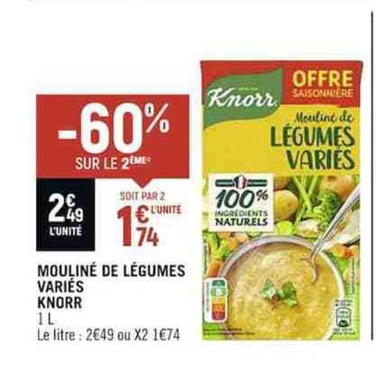 mouliné de légumes variés knorr