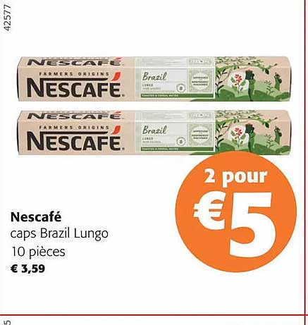 nescafé caps brazil lungo