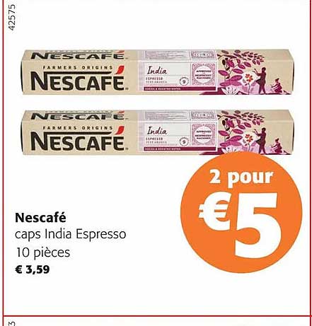 nescafé caps india espresso 10 pièces