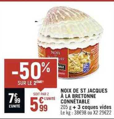 noix de st jacques à la bretonne connétable