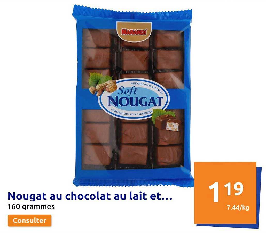 nougat au chocolat au lait et...