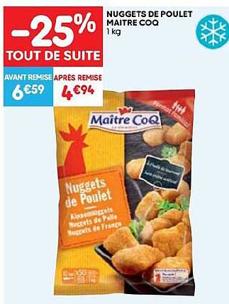 nuggets de poulet  maitre coq