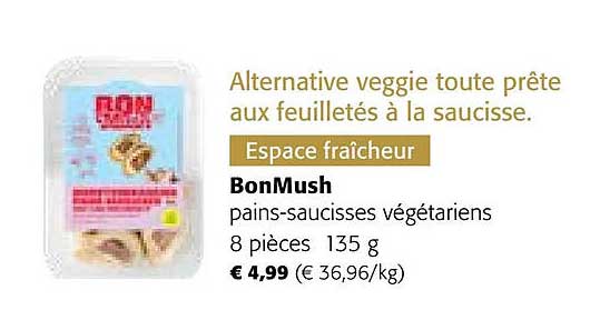 pains-saucisses végétariens bon mush