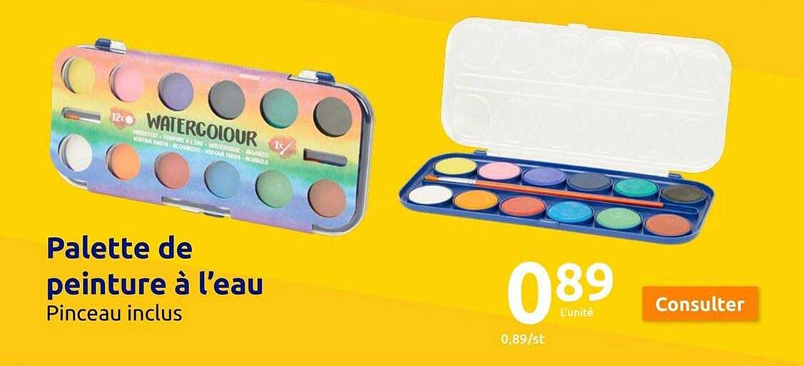 palette de peinture à l'eau