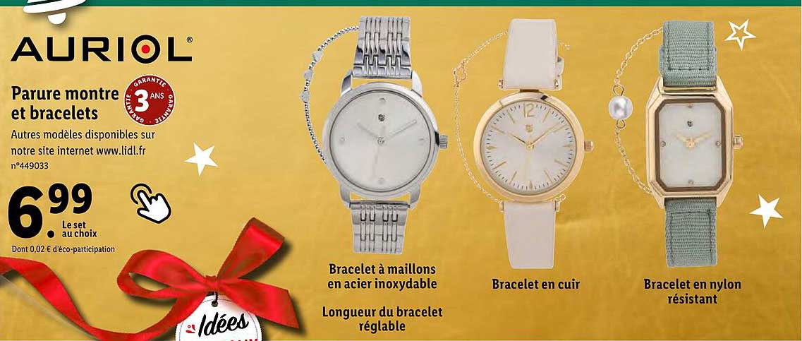 Parure Montre Et Bracelets Auriol