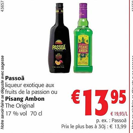 Passoã Liqueur Exotique Aux Fruits De La Passion Ou Pisang Ambon The Original