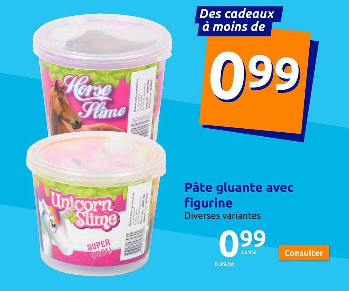 pâte gluante avec figurine
