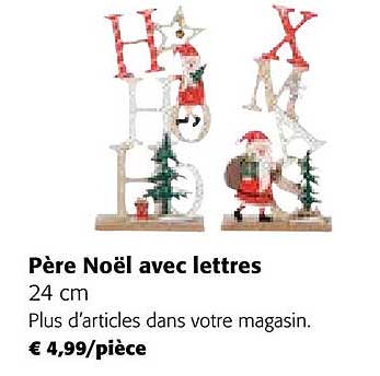 père noël avec lettres