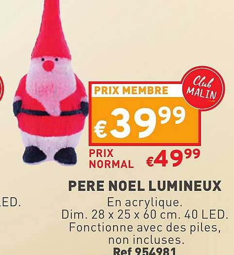 pere noel lumineux