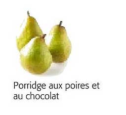 Porridge Aux Poires Et Au Chocolat