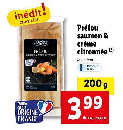 Préfou Saumon & Crème Citronnée