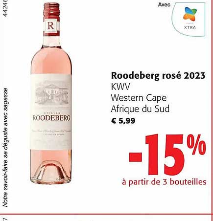 roodeberg rosé 2023 kwv western cape afrique du sud