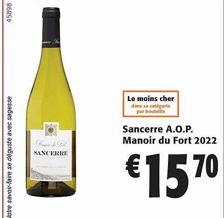 sancerre a.o.p. manoir du fort 2022