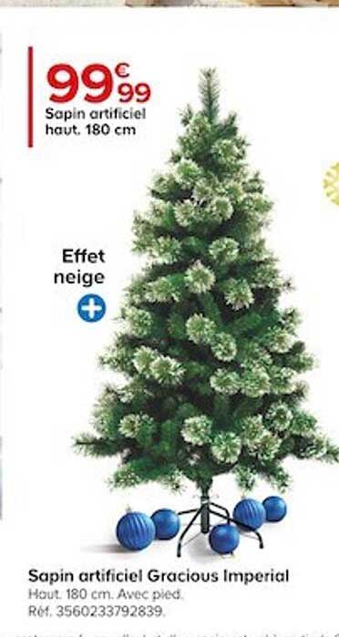 sapin artificiel haut 180 cm gracious impérial