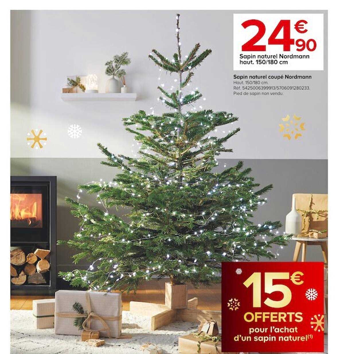 sapin naturel nordmann haut 150/180 cm