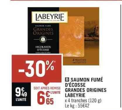 saumon fumé d'écosse grandes origines labeyrie