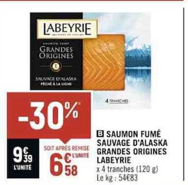 saumon fumé sauvage d'alaska grandes origines labeyrie