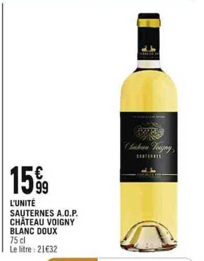 sauternes a.o.p. château voigny blanc doux