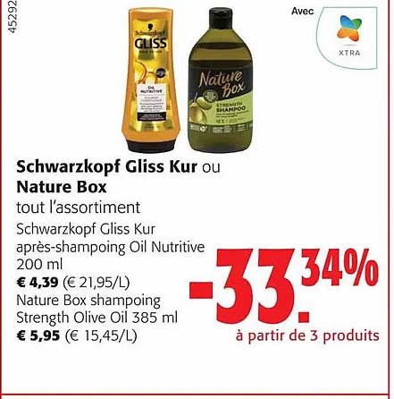 schwarzkopf gliss kur ou nature box