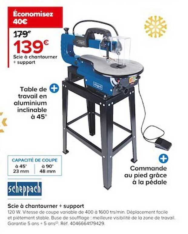 scie à chantourner + support scheppach