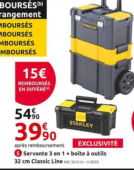 servante 3 en 1 + boîte à outils 32cm classic line