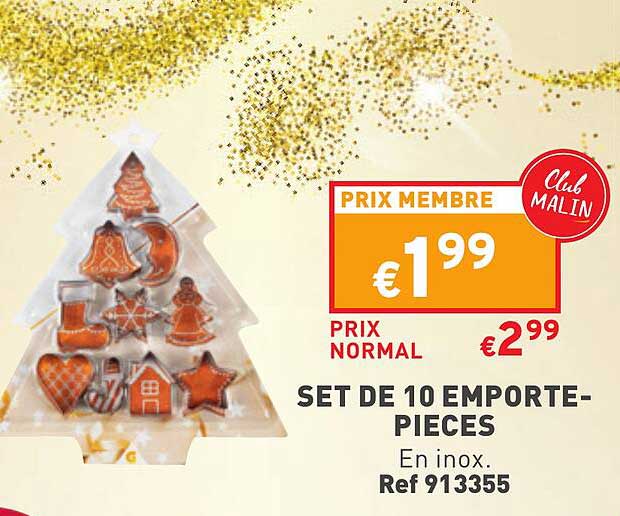 set de 10 emporte-pieces