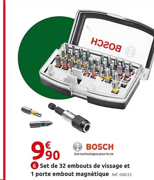 set de 32 embouts de vissage et 1 porte embout magnétique