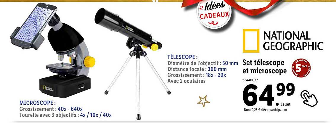 set télescope et microscope national geographic