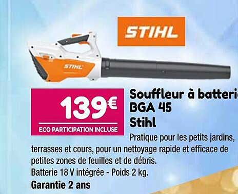 Souffleur à Batteries Bga 45 Stihl