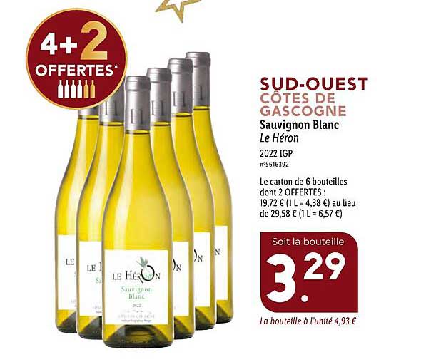sud-ouest côtes de gascogne sauvignon blanc le héron