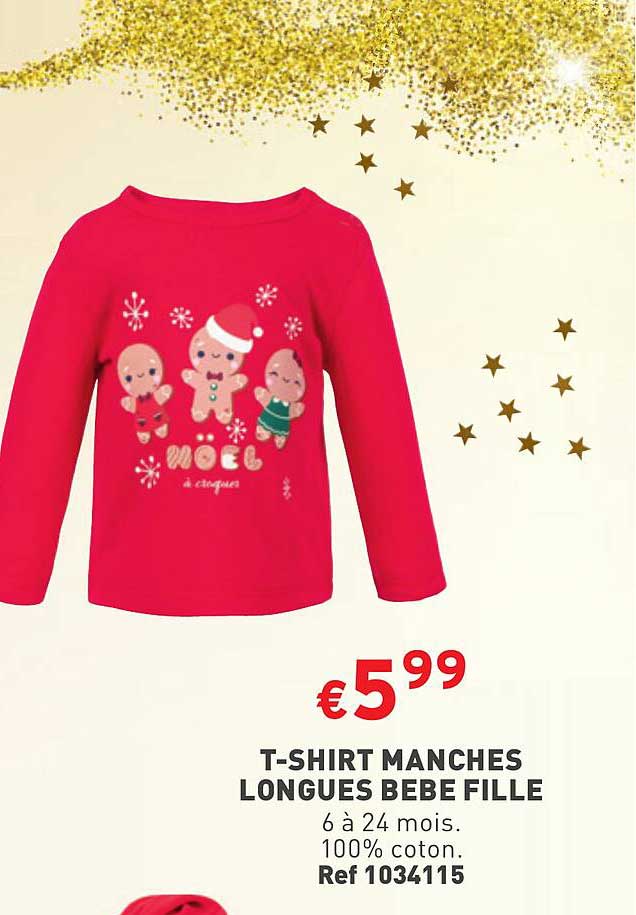 t-shirt manches longues bebe fille