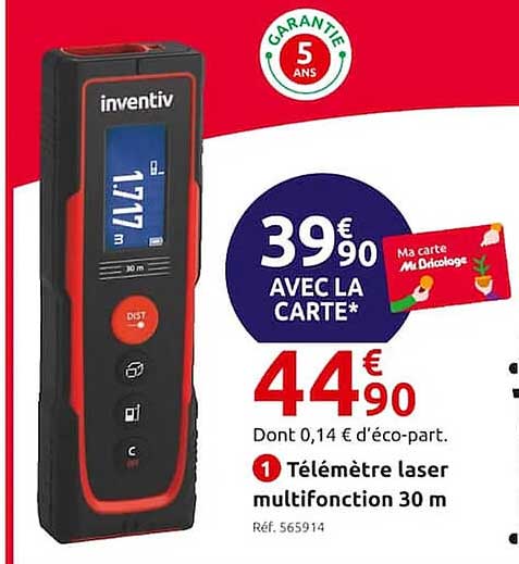 télémètre laser multifonction 30m