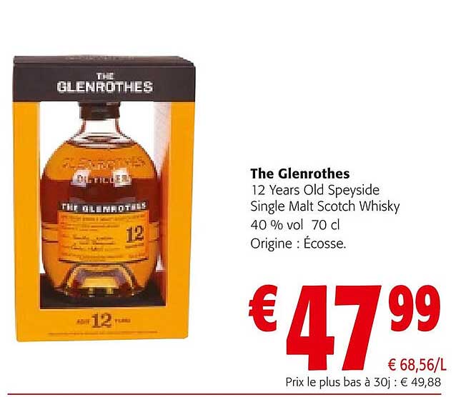 the glenrothes 12 years old speyside single malt scotch whisky 40% vol