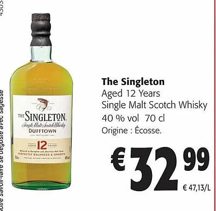 the singleton aged 12 years single malt scotch whisky 40% vol