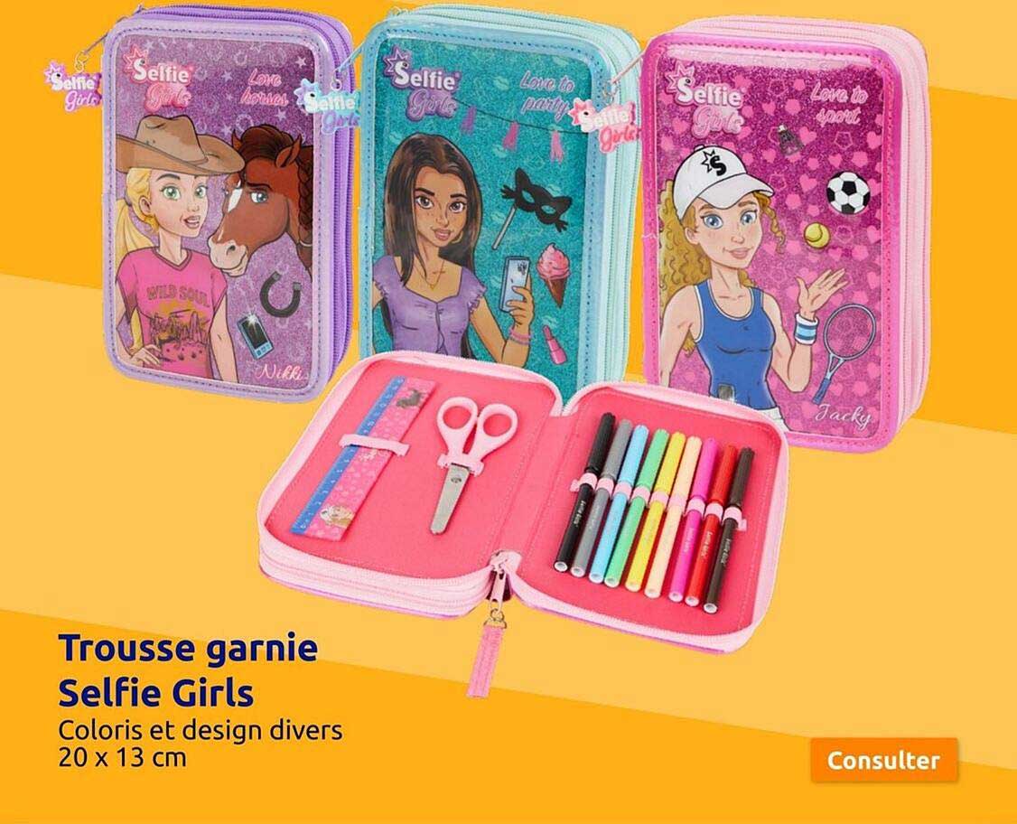 trousse garnie selfie girls