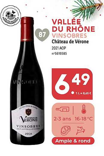 vallé du rhône vinsobres château de vérone 2021 aop