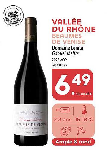 vallée du rhône beaumes de venise domaine lénita gabriel meffre 2022 aop