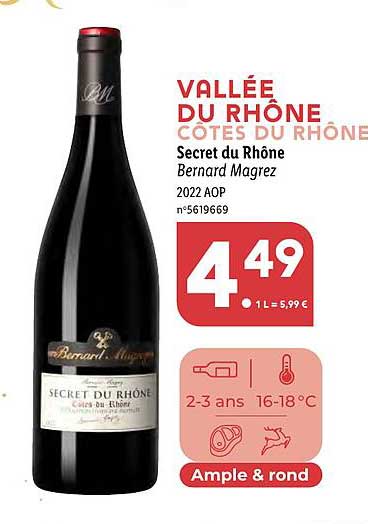 vallée du rhône côtes du rhône secret du rhône bernard magrez 2022 aop
