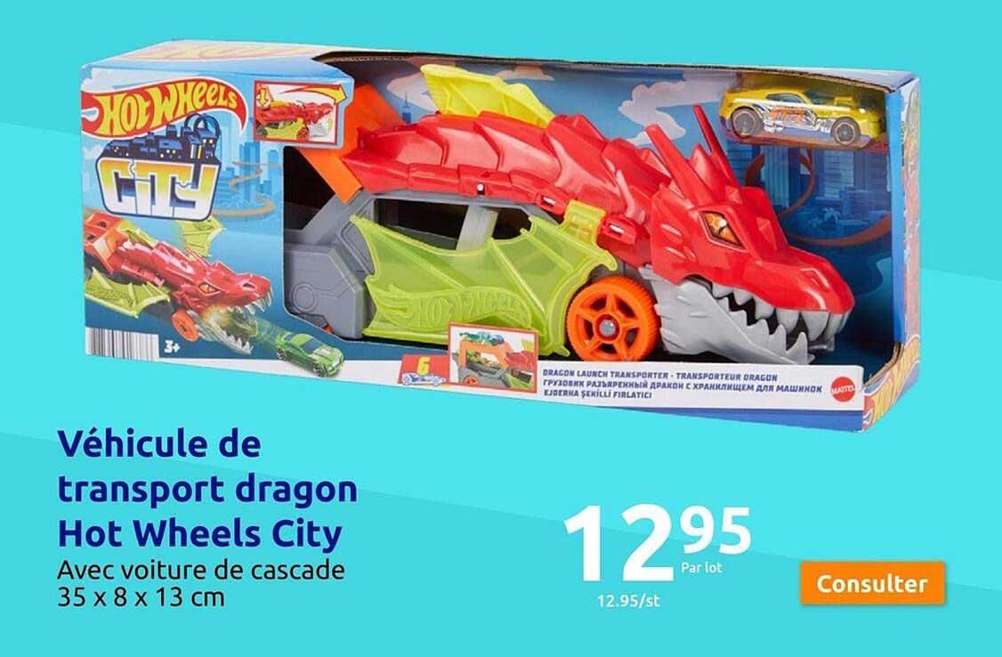 véhicule de transport dragon hot wheels city