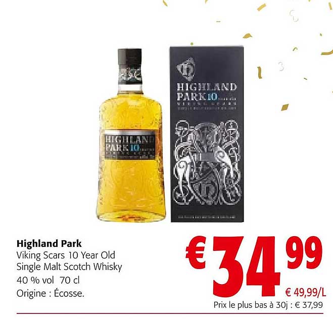 viking scars 10 year old single malt scotch whisky 40% vol highland park