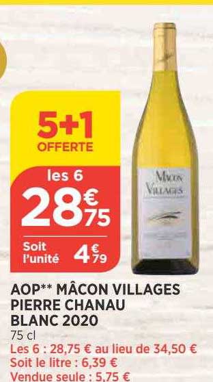 aop mâcon villages pierre chanau blanc 2020