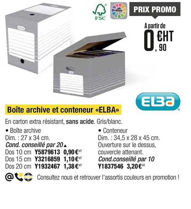 boîte archive et conteneur «elba»