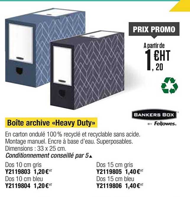 boîte archive «heavy duty» bankers box fellowes