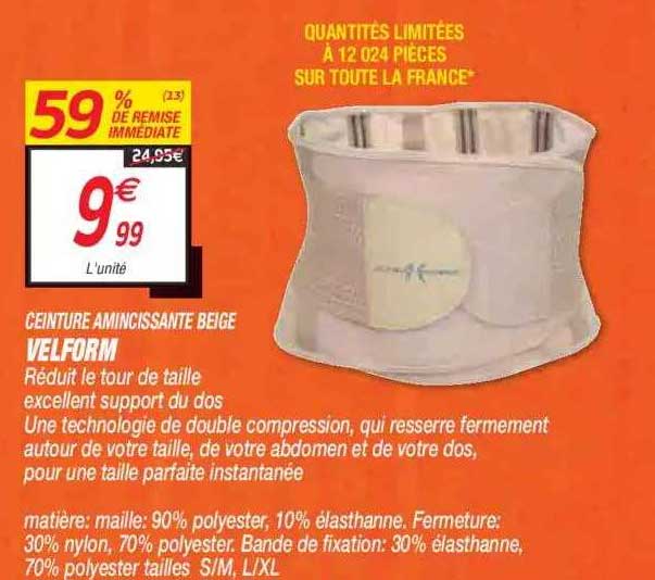 ceinture amincissante beige velform