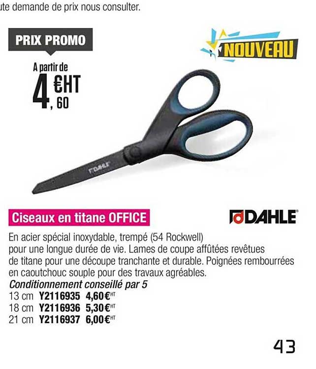 ciseaux en titane office