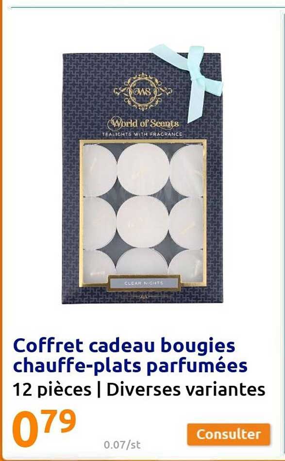 coffret cadeau bougies chauffe-plats parfumées