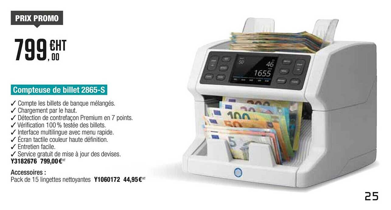 compteuse de billet 2865-s