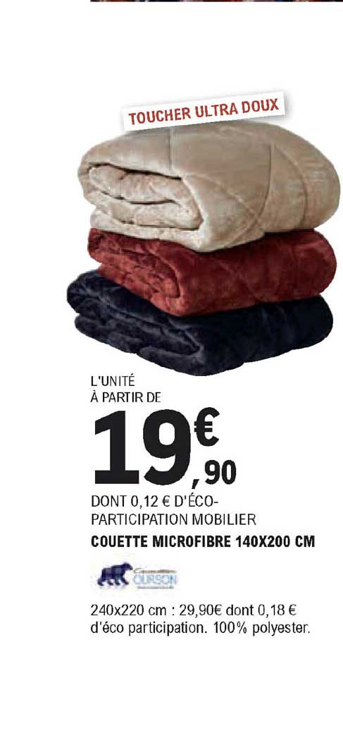 Couette Microfibre Ourson
