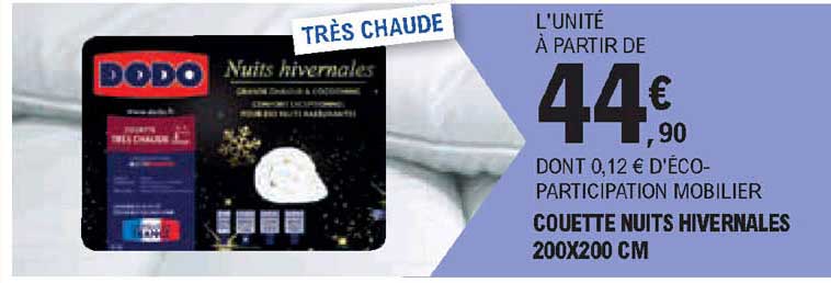 couette nuits hivernales dodo