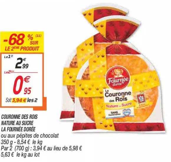 couronne des rois nature au sucre la fournée dorée